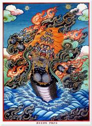 佛畫佛像唐卡 羅睺羅護法畫像 喇呼拉 Ra哈拉護法圖片 寧瑪護法 相紙塑封 歷史價格詳細信息