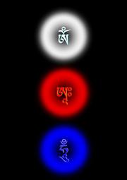 佛畫佛像唐卡 嗡啊吽圖片 相紙打印雙面塑封 梵文種子字畫像 結緣 包郵 價格比較,價格查詢,歷史價格詳細信息