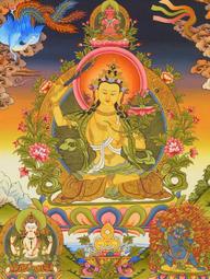 佛像畫像結緣佛陀畫像密宗文殊菩薩說法圖唐卡掛畫像水晶擺臺（唐先生） 歷史價格詳細信息