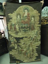 [ 廣緣-唐卡 ] (10) 織錦唐卡  財寶天王掛軸  **可議價** 歷史價格詳細信息