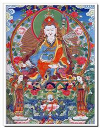 蓮花生蓮師唐卡畫像客廳玄關鎮宅 西藏式密宗佛像掛畫 大號120cm【幸福優品】 歷史價格詳細信息