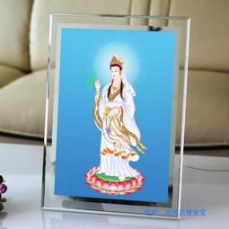 觀音菩薩畫像008 觀世音大士圖片 相紙雙面塑封相框水晶擺臺 唐卡 佛畫 價格比較,價格查詢,歷史價格詳細信息