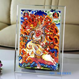 佛教畫像道教伽藍菩薩關老爺關公關羽畫像帶框金色相框掛畫桌擺臺 唐卡 佛畫 歷史價格詳細信息