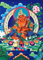 佛畫佛像唐卡 佛教黃財神心咒咒輪圖片 相紙打印雙面塑封 密宗畫像相框擺臺 歷史價格詳細信息