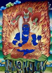 佛畫佛像唐卡 不動明王畫像 2 唐卡結緣 相紙雙面塑封不動尊菩薩密宗佛像畫 歷史價格詳細信息