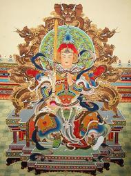 結緣佛像畫像伽藍菩薩關公畫像關帝關羽關二爺神像掛畫圖相紙塑封 唐卡 佛畫 歷史價格詳細信息