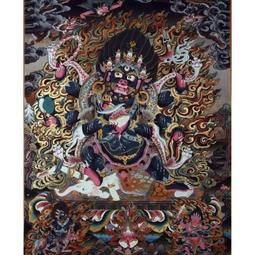佛畫佛像唐卡 六臂大黑天圖片 相紙塑封 六臂瑪哈嘎拉畫像密宗唐卡相框擺臺 歷史價格詳細信息