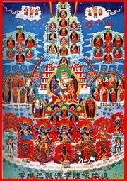 佛畫佛像唐卡 寧瑪皈依境圖片  蓮師皈依鏡（帶佛號）相紙塑封 密宗 唐卡結緣 歷史價格詳細信息