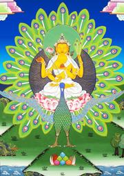 佛畫佛像唐卡 孔雀明王畫像6 相紙打印 孔雀大明王菩薩 實木佛像框掛像擺像 歷史價格詳細信息