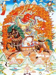 佛畫佛像唐卡 結緣寧瑪單堅護法菩薩畫像佛堂畫佛像畫相紙塑封水晶擺臺唐卡 歷史價格詳細信息