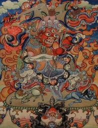 佛畫佛像唐卡 結緣姐妹護法神 威猛護法之大紅司命主畫像唐卡 相紙雙面塑封 歷史價格詳細信息