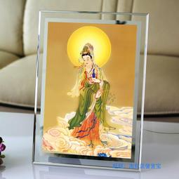 佛畫佛像唐卡 觀音菩薩蓮花畫像176 觀世音大士圖片 相紙雙面塑封相框擺臺 歷史價格詳細信息