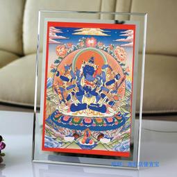 佛畫佛像唐卡 格魯派阿底俠穢積金剛（穢跡金剛）忿怒王穢積贊相紙塑封擺臺 歷史價格詳細信息