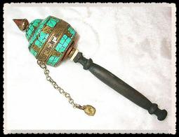 特賣轉經輪轉經筒時輪金剛手搖轉經輪藏式純銅轉經筒迷你小號財神文殊綠度母轉金桶禮佛法器 歷史價格詳細信息