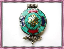 【雅之賞|藏傳|佛教文物】 尼泊爾高檔銅珠 純手工鑲崁紅珊瑚綠松石配飾 老佛珠配珠 ~833 歷史價格詳細信息