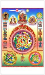 文殊九宮八卦咒輪PVC塑料卡片 唐卡 平安護身符 佛教用品佛卡結緣 唐卡 佛畫 歷史價格詳細信息