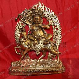 [RELI-W00307] 佛像 佛 護法神 黃銅 金剛手 一尺 歷史價格詳細信息