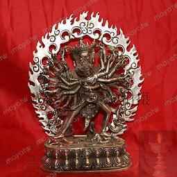 [RELI-W00391] 佛像 佛 護法神 大威德金剛 一尺五 黃銅 歷史價格詳細信息