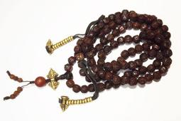 --吉品軒--紅琉璃唸珠(16mm*108顆)+老銀蜜臘墜飾--骨珠佛珠手珠金剛杵 珊瑚 #556-15 歷史價格詳細信息