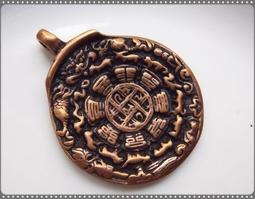 藏傳九宮八卦牌 紫銅材質手工錘紋制作，紫銅材質，純銅品質，大28 歷史價格詳細信息