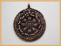 藏傳九宮八卦牌 紫銅材質手工錘紋制作，紫銅材質，純銅品質，大28 歷史價格詳細信息