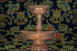 純銅護杯八吉祥彫花供護杯大小號供佛杯藏式密宗用品聖水杯 歷史價格詳細信息