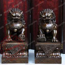 銅獅子擺件一對入戶黃銅獅子門口客廳辦公室桌面商鋪大型北京獅 歷史價格詳細信息