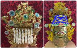 安金紙帽 5吋6神尊戴 4吋頭圍 漆線 安金 水鑽 紙帽 天公帽 關帝帽 歷史價格詳細信息