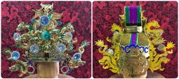 安金紙帽 5吋6神尊戴 4吋頭圍 漆線 安金 水鑽 紙帽 天公帽 關帝帽 歷史價格詳細信息