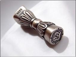 文玩配飾藏銀合金圓配珠4顆，尺寸1.4，共兩種花紋。每種兩顆 -2199 歷史價格詳細信息