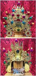 台灣製 乙丘 柳絲 柳絲帽 7吋頭圍 1尺3戴 元帥帽 通天冠 金色 頭盔 神帽 神明帽 歷史價格詳細信息