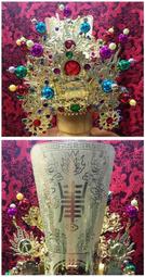 台灣製 乙丘 柳絲 柳絲帽 7吋頭圍 1尺3戴 元帥帽 通天冠 金色 頭盔 神帽 神明帽 歷史價格詳細信息