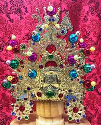 台灣製 乙丘 柳絲 柳絲帽 7吋頭圍 1尺3戴 元帥帽 通天冠 金色 頭盔 神帽 神明帽 歷史價格詳細信息