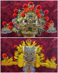 安金紙帽 5吋6神尊戴 4吋頭圍 漆線 安金 水鑽 紙帽 天公帽 關帝帽 歷史價格詳細信息