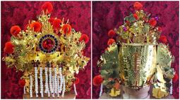 神帽 合金帽 2尺神尊戴 1尺頭圍 銀色 水鑽 絨球 五佛帽 觀音帽 歷史價格詳細信息