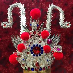 神帽 合金帽 1尺神尊戴 6吋頭圍 金色 水鑽 絨球 帝帽 歷史價格詳細信息