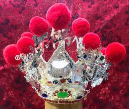 神帽 合金帽 1尺神尊戴 8吋頭圍 金色 水鑽 絨球 鳳冠 鳳帽 歷史價格詳細信息