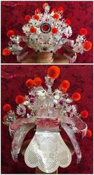 神帽 合金帽 1尺3神尊戴 金色 水鑽 絨球 束冠 歷史價格詳細信息