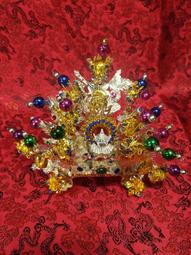 神帽 合金帽 8吋8尺神尊戴 5吋頭圍 銀色 水鑽 絨球 五佛帽 觀音帽 歷史價格詳細信息