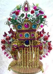 8寸頭圍 1尺6神尊戴 合金帽 合金 雙龍 絨球 包公帽 歷史價格詳細信息