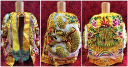 神衣 1尺6連座穿 坐1尺3高椅穿 1尺4長 平繡 鱗片珠 龍袍 含奉帽 紅 歷史價格詳細信息