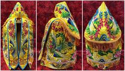 神衣 神明衣 1尺4長 1尺6連座穿 坐1尺3高椅穿 手工 電蔥 濟公衣 補丁衣 黃 歷史價格詳細信息