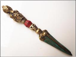 【普巴藏傳佛教文物】銅金轉輪金鋼杵項鍊 吊墜 護身符(PB-N035) 歷史價格詳細信息