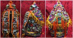 神衣 塞棉 跳紗 跳蔥 1尺6連座穿 坐1尺3高椅穿 1尺4長 手工衣 龍袍 含奉帽 橘 請提問庫存 歷史價格詳細信息