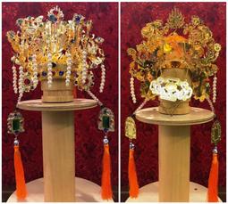 7寸頭圍 1尺3神尊戴 特級 幼龍 九龍 滿鑽 水鑽 安金 紙帽 帝帽 文帝帽 歷史價格詳細信息