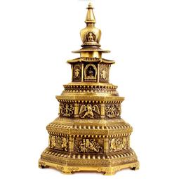 佛塔水晶舍利塔純銅黃銅小號家用擺件供奉藏式藏傳佛教用品菩提塔 歷史價格詳細信息
