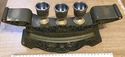 041 神明敬酒杯組（銅製，酒杯內裡不鏽鋼，總重約2公斤） 價格比較,價格查詢,歷史價格詳細信息