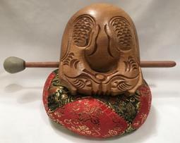 【弘真宗教文物】桂木木魚 (附金蔥棉座、木魚槌) 歷史價格詳細信息