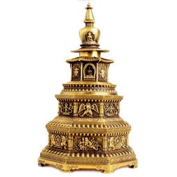佛塔水晶舍利塔純銅黃銅小號家用擺件供奉藏式藏傳佛教用品菩提塔 歷史價格詳細信息