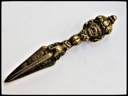 【普巴藏傳佛教文物】銅金轉輪金鋼杵項鍊 吊墜 護身符(PB-N035) 歷史價格詳細信息